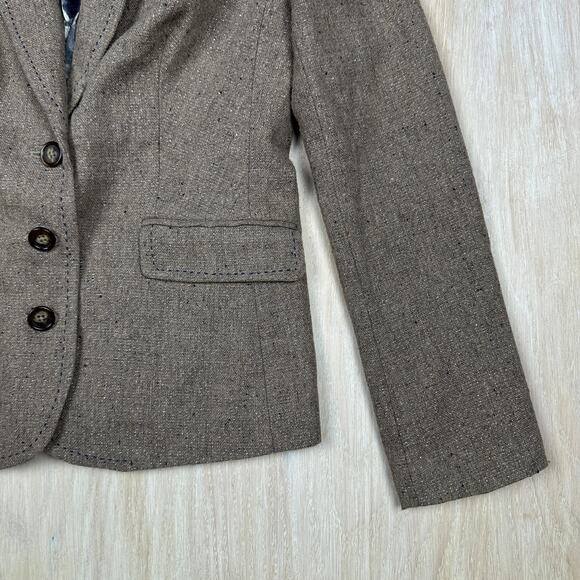 Anthropologie Cartonnier Wool Blend Equestrian Business Casual Blazer Jacket 2 - Picture 3 of 14